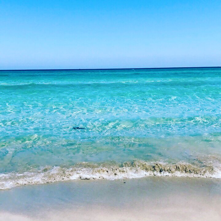 Hammam El Ghzez Beach in Cap Bon with white sandy shore, turquoise Mediterranean waters and the El Karkara shipwreck