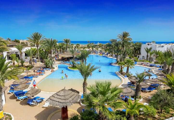Fiesta Beach Djerba hotel and pool in Tunisia