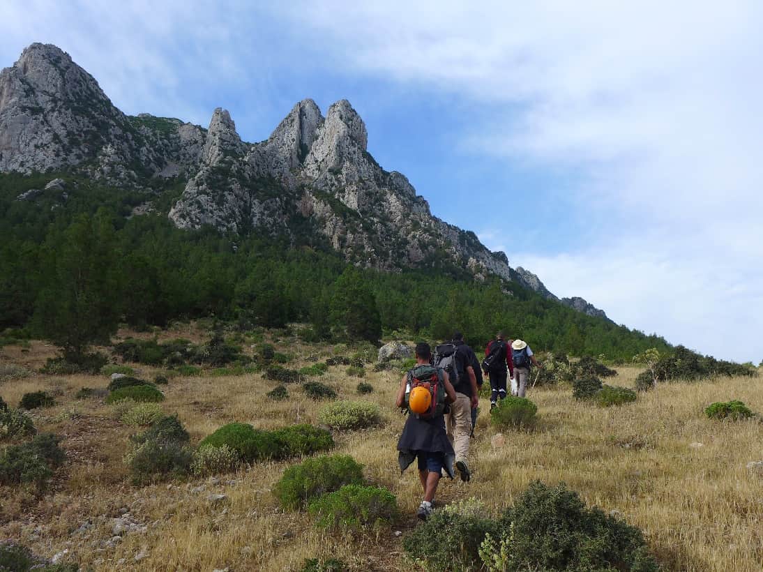 Hiking in Tunisia during summer