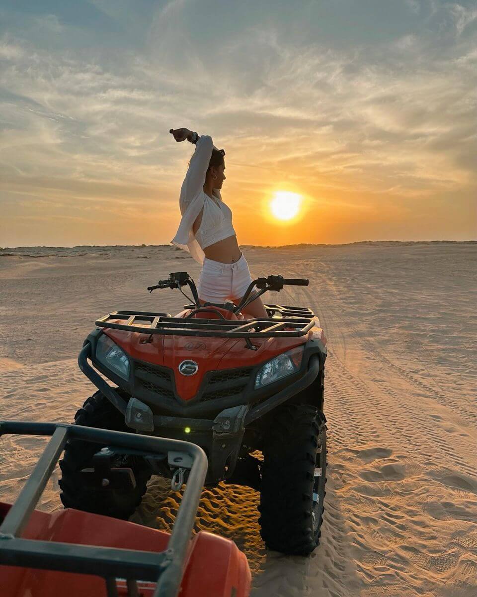 Quad biking in Tunisia during summer